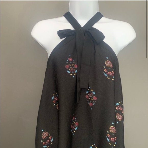 Anthropologie Doe & Rae Boho Halter Dress Sz Small - Picture 3 of 7